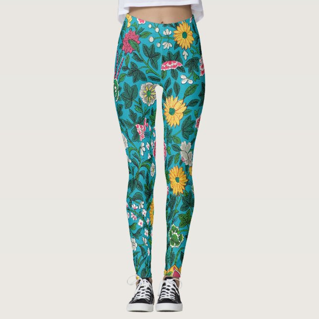 Leggings Ornamental Floral Pattern (Anverso)
