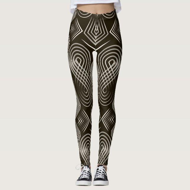 Leggings Ornamento antiguo Art Decó sin foco (Anverso)