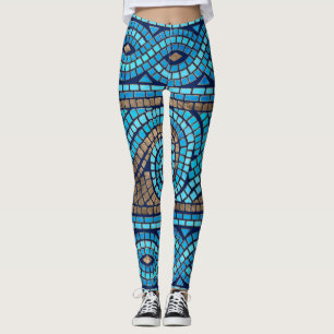 Leggings Ornamento de mosaico griego