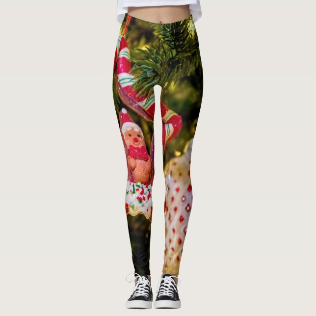 Leggings Ornamento de Navidad de Gingerbread (Anverso)