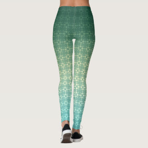Leggings Ornamento floral, gradiente