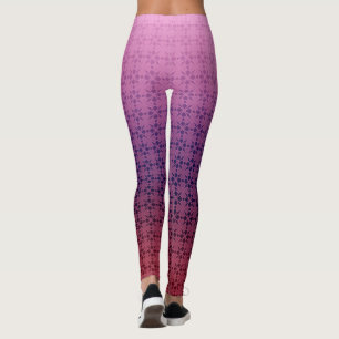 Leggings Ornamento floral, gradiente