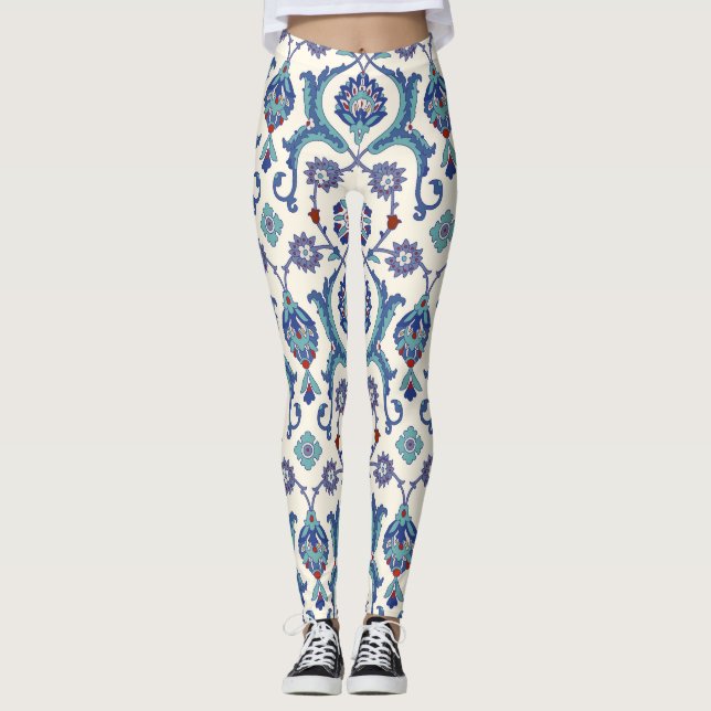 Leggings Ornamento floral: Patrón árabe tradicional. (Anverso)