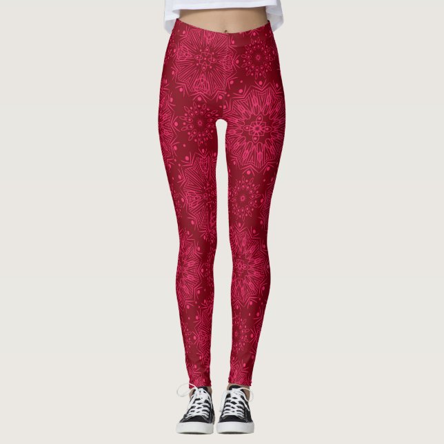 Leggings Ornamento rojo (Anverso)