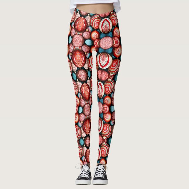 Leggings Ornamentos de Navidad (Anverso)