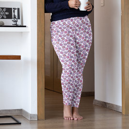 Leggings Ornamentos de Navidad Rosa Retro Navidades Pajama