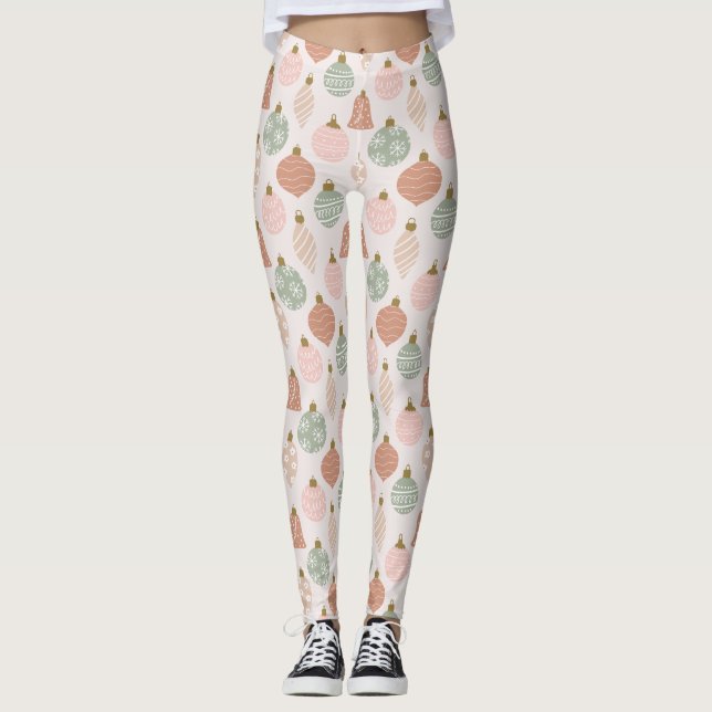 Leggings Ornamentos Vintage Green y Rubor Pink (Anverso)