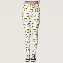 Leggings Oro astrológico del cáncer del Rótulo de Sun de