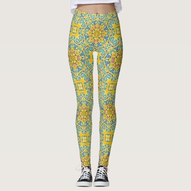 Leggings Oro azul árabe (Anverso)