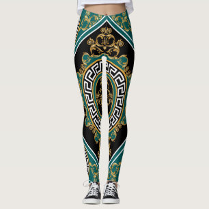 Leggings Oro barroco: Elegancia negra