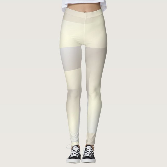 Leggings Oro blanco geométrico (Anverso)