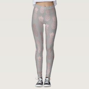 Leggings Oro color de rosa femenino elegante y modelo gris