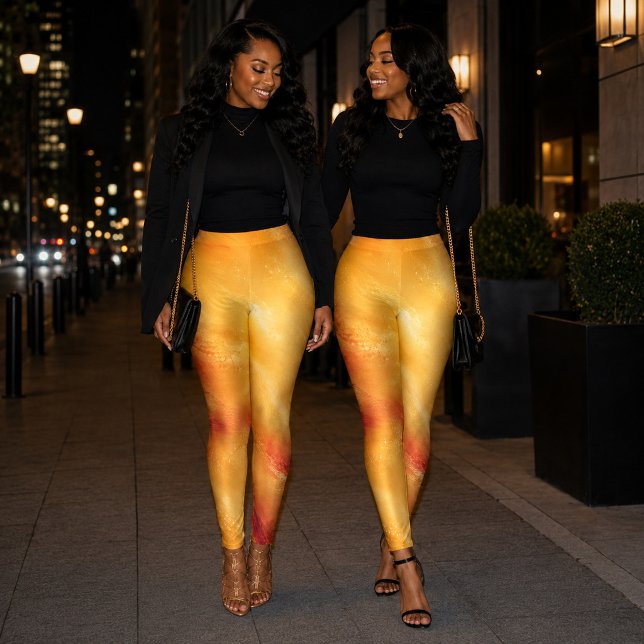 Leggings Oro de llamarada solar y abstracto carmesí  (Subido por el creador)