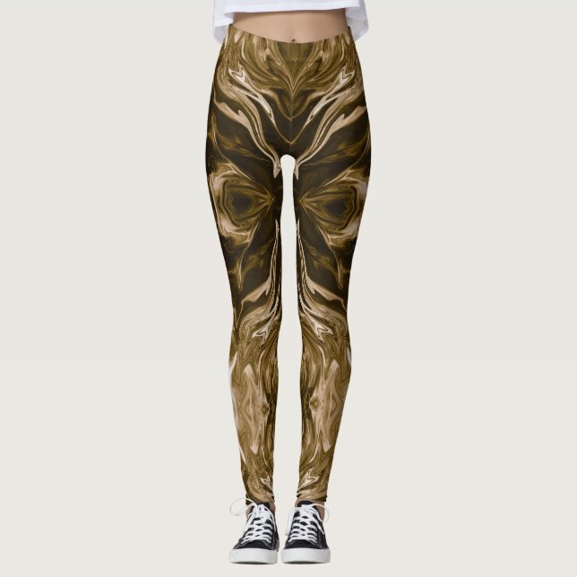 Leggings Oro de Pittsburgh y polainas negras (Anverso)