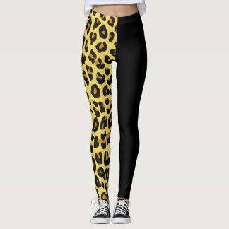 Leggings Oro dos impresiones lindas del guepardo del tono
