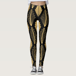 Leggings Oro negro Art Deco: sin inconvenientes