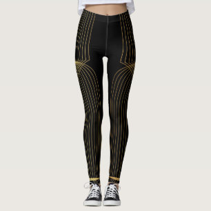 Leggings Oro, negro, elegante, fresco y moderno arte de lí