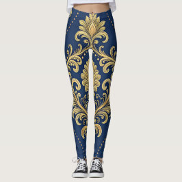 Leggings Oro Ornamental Barroco Clásico