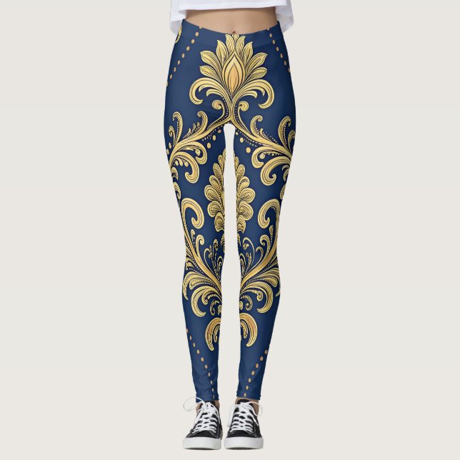 Leggings Oro Ornamental Barroco Clásico (Anverso)