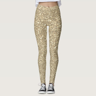 Leggings oro "purpurina" -