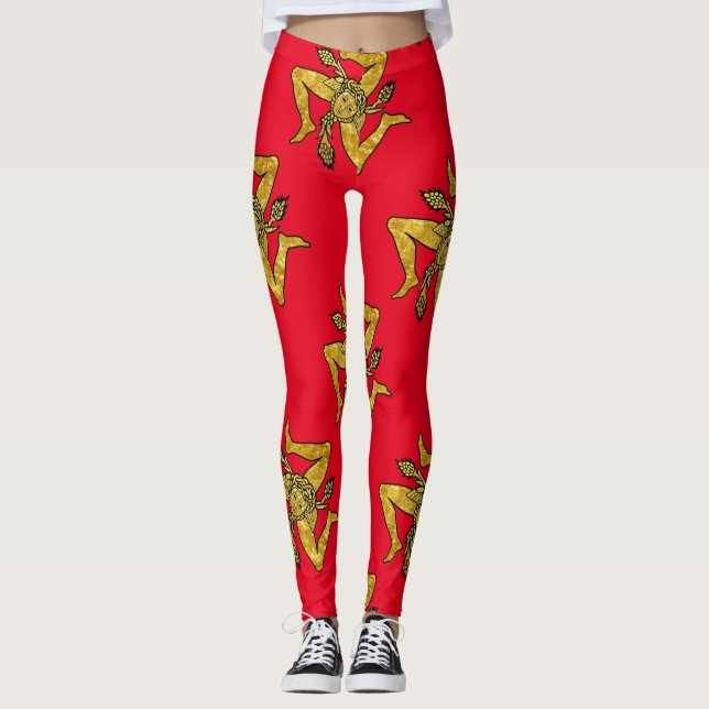 Leggings Oro siciliano de Trinacria su fondo (Anverso)