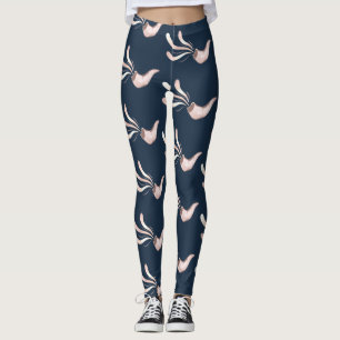 Leggings Oro subió ilustracion judío del shofar