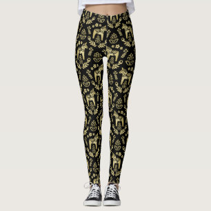 Leggings Oro sueco de caballo de Dala y negro