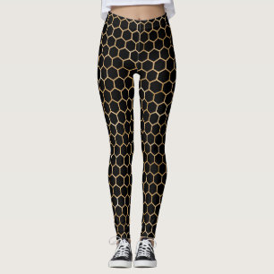 Leggings Oro y abeto negro