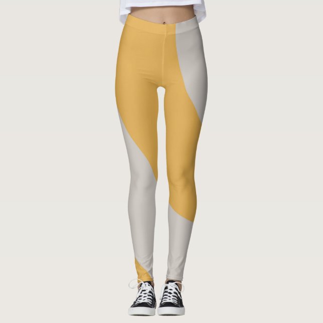 Leggings Oro y gris asombrosos (Anverso)