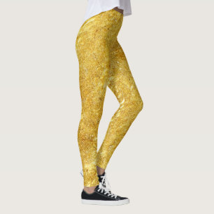 Leggings Oro y modelo de mármol plateado amarillo