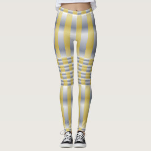 Leggings Oro y plata (chequeros y rayas)