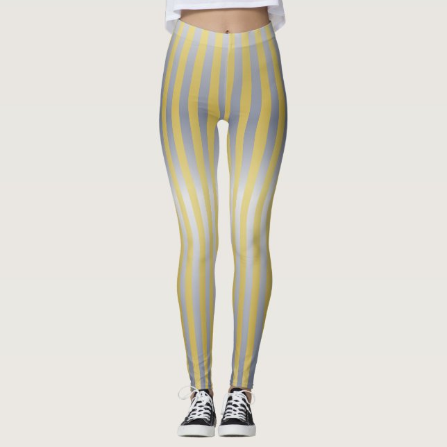 Leggings Oro y plata (franjas) (Anverso)
