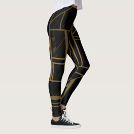 Leggings Oro y polainas negras
