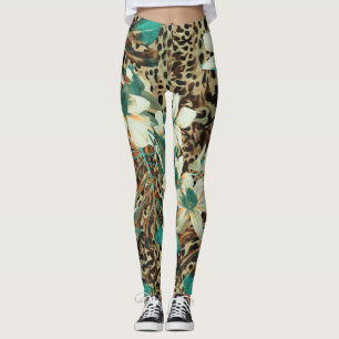 Leggings Orquídea Acuarela Floral Ilustracion sin foco