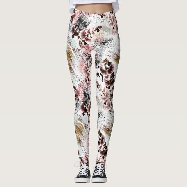 Leggings Orquídea hermosa elegante (Anverso)