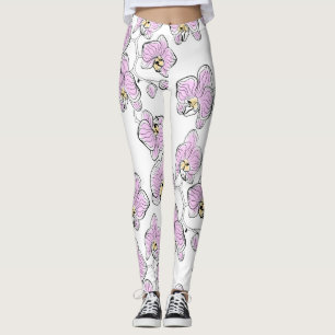 Leggings Orquídeas acuáticas sin foco flor de falaenopsis p