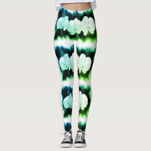 Leggings Orquídeas Azules y Verdes