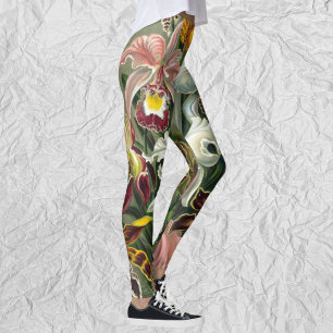 Leggings Orquídeas de Ernst Haeckel, flores de la selva