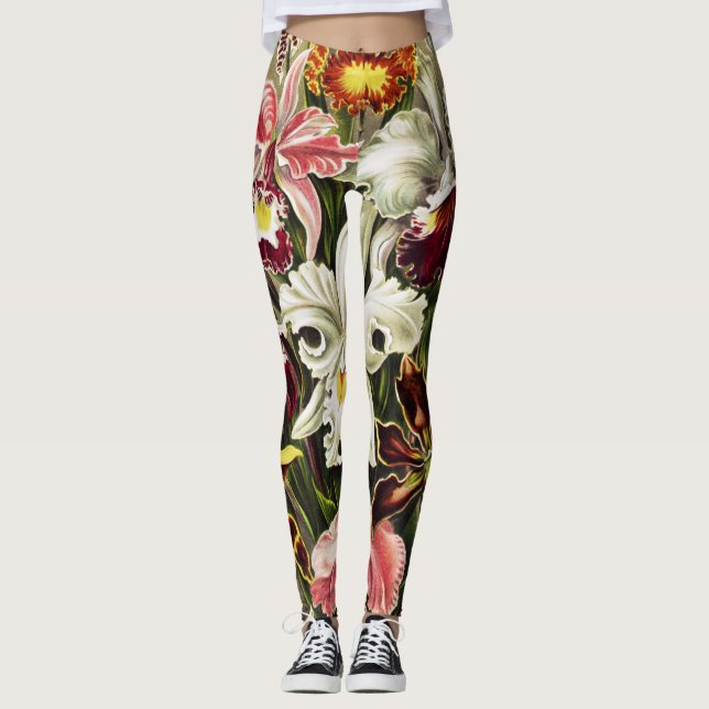 Leggings Orquídeas Orchideae Denusblumen Ernst Haeckel (Anverso)