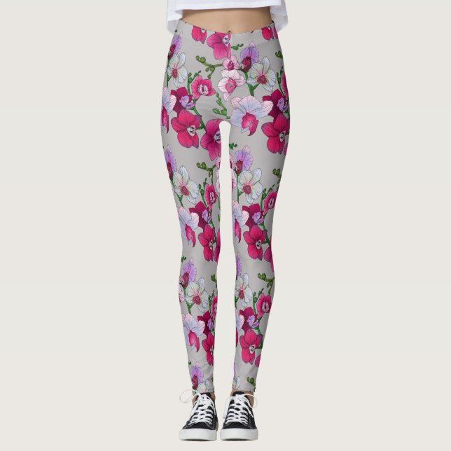 Leggings Orquídeas rosadas en la floración (Anverso)