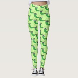 Leggings oruga nerd divertida de Guay con patrón de gafas
