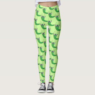 Leggings oruga nerd divertida de Guay con patrón de gafas