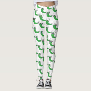 Leggings oruga nerd divertida de Guay con patrón de gafas