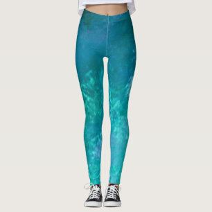 Leggings Oscuro Efecto Dream pintura nubes de manchas Verde