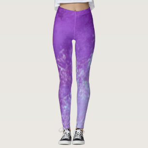 Leggings Oscuro Efecto Sueño pintar nubes de manchas Púrpur