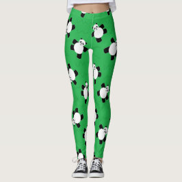 Leggings Oso panda tendido sobre la hierba