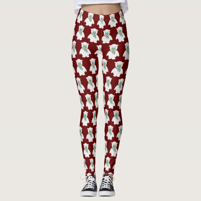 Leggings Oso polar enmascarado (Anverso)