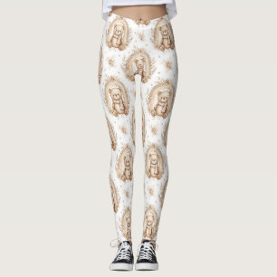 Leggings Oso Teddy Boho Arcoíris Floral Neutral