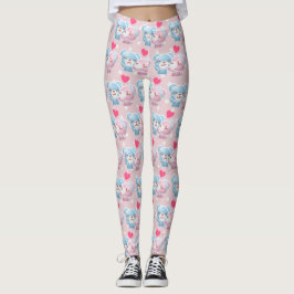 Leggings Osos de KIssing sobre los puntos de polka