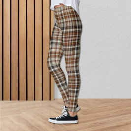 Leggings Otoño Browns Plaid